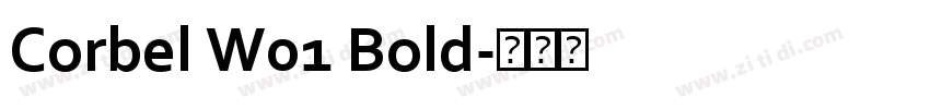 Corbel W01 Bold字体转换